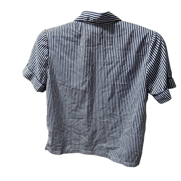 Isaac Mizrahi sleepwear striped button down pj 2 pc set small p29 - Picture 2 of 8